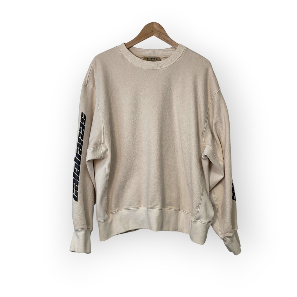 YEEZY Season 4 Calabasas Ivory Crewneck Sweatshirt Large